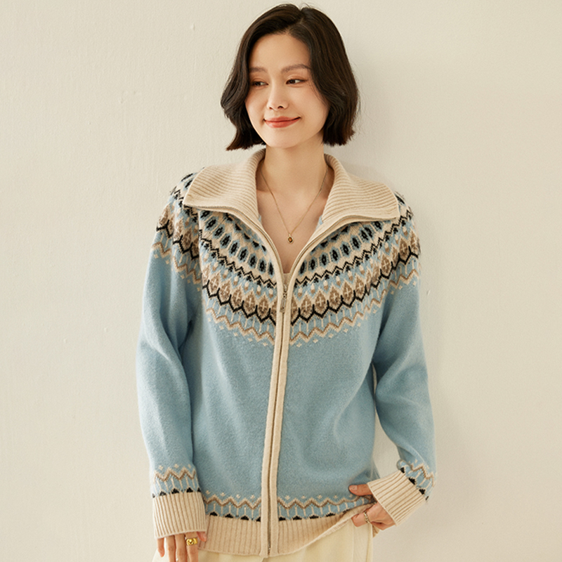 Wool Coat Peacoat - %100 Kaşmir Uzun Kollu Kadın Hırka