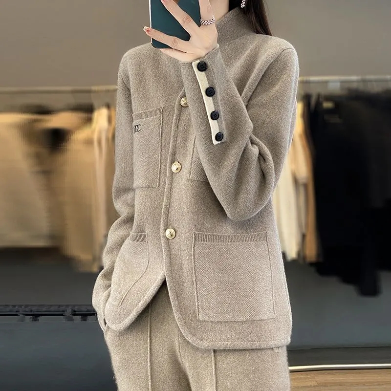 Wool Coat Peacoat - 2024 Sonbahar Ve Kış Yeni Stil