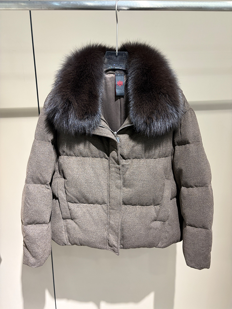 Wool Coat Peacoat - Yeni Kadın Kışlık Sıcak Kaz Tüyü