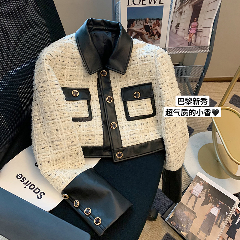Wool Coat Peacoat - Kontrast Dikiş Tüvit Kokulu Rüzgar Takım