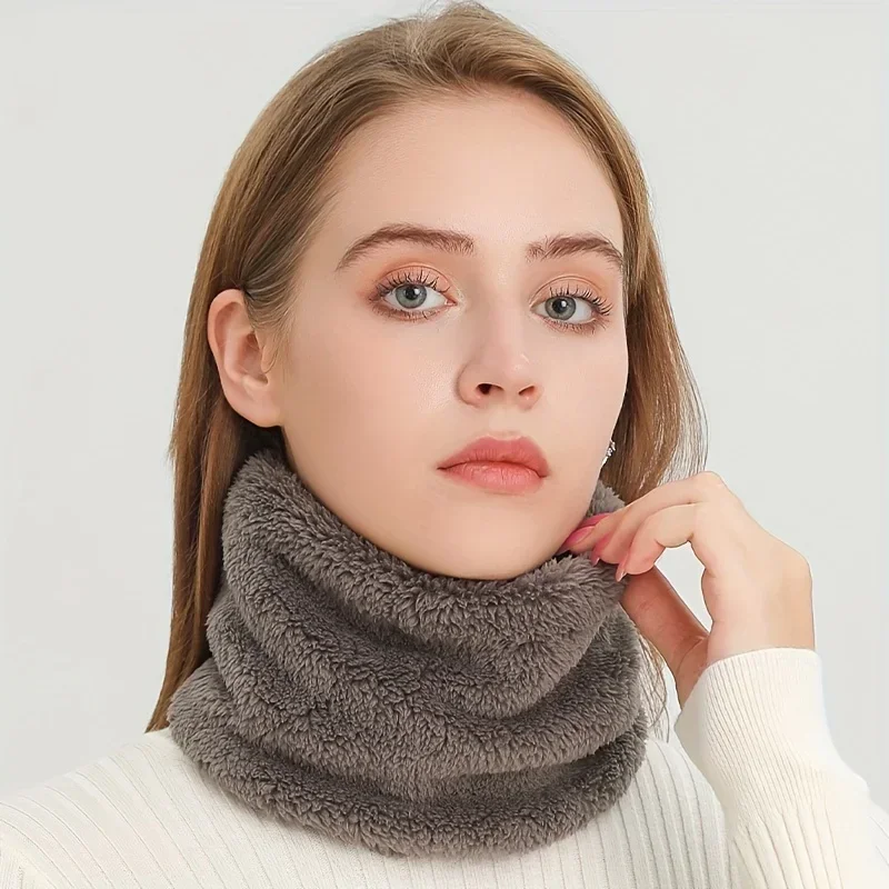 Neck Gaiter Fleece - Rüzgar geçirmez peluş sonsuzluk eşarp düz