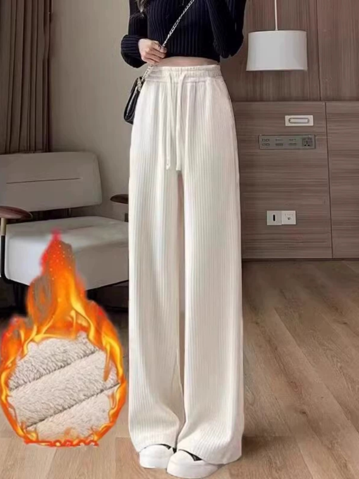 Kuzu Kadife Kalın Geniş Paça P - Corduroy Pant Warm incelemesi ve fiyatı
