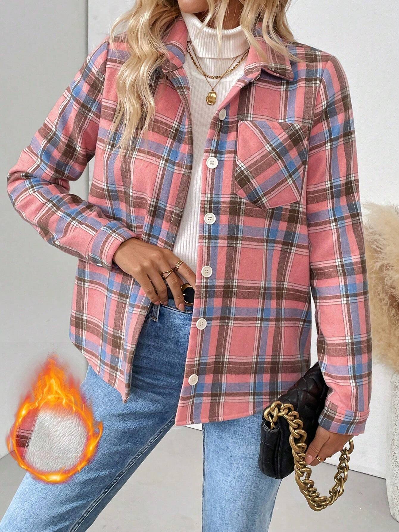 Kadınlar için Polar Astarlı Ek - Flannel Shirt Lined incelemesi ve fiyatı